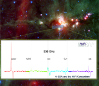 DR21 - formation d'étoiles - spectre HIFI