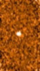 La planète naine Quaoar vue à 70 micromètres de longueur d'onde, dans l'infrarouge lointain, par Herschel. (ESA/PACS/Observatoire de Paris/LESIA)